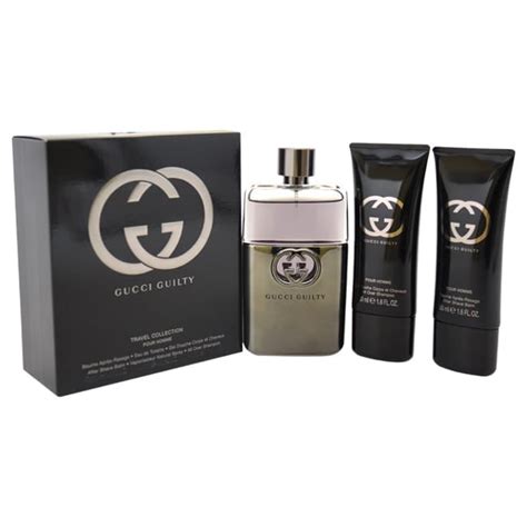 gucci black cologne set|gucci travel 3 piece set.